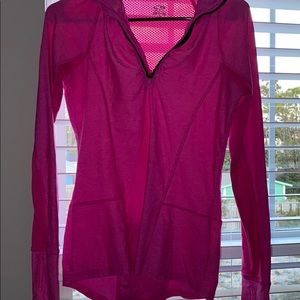 pink quarter zip